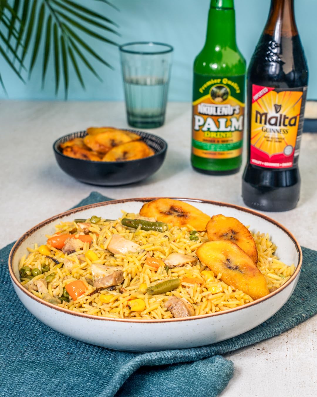 Nigerian Fried Rice mit Plantain (10 Portionen) - Fertiggericht