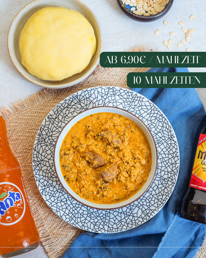 Fufu with Egusi Soup (10 Portionen)