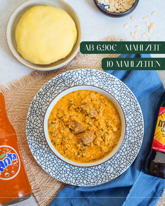 Fufu with Egusi Soup (10 Portionen)