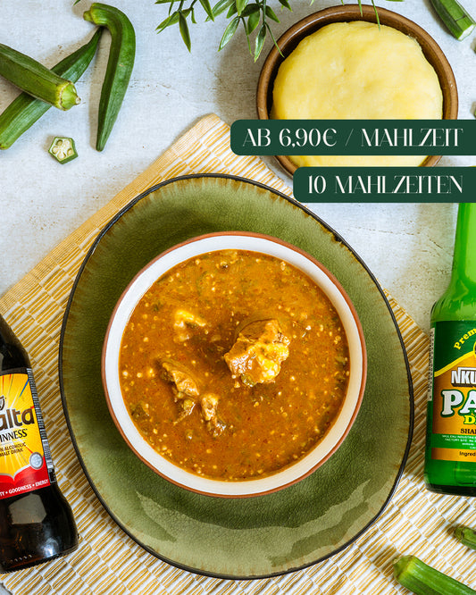Fufu with Okra Soup (10 Portionen)