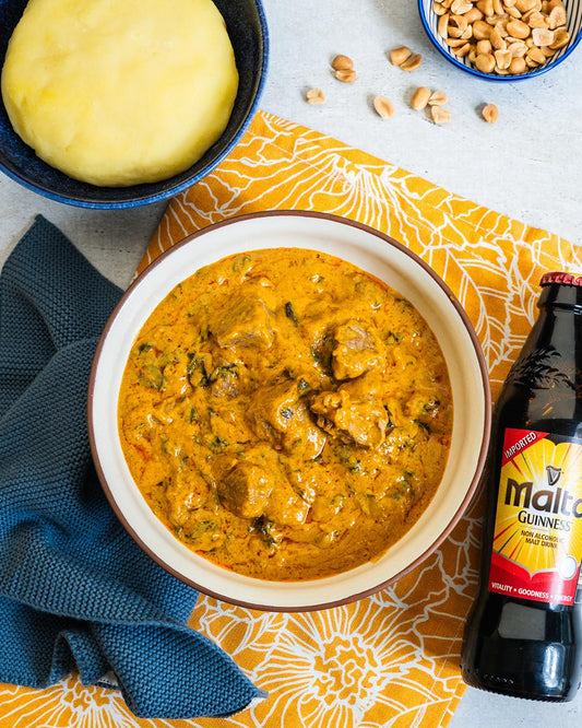 Peanut Soup mit Fufu (10 Portionen) - Fertiggericht