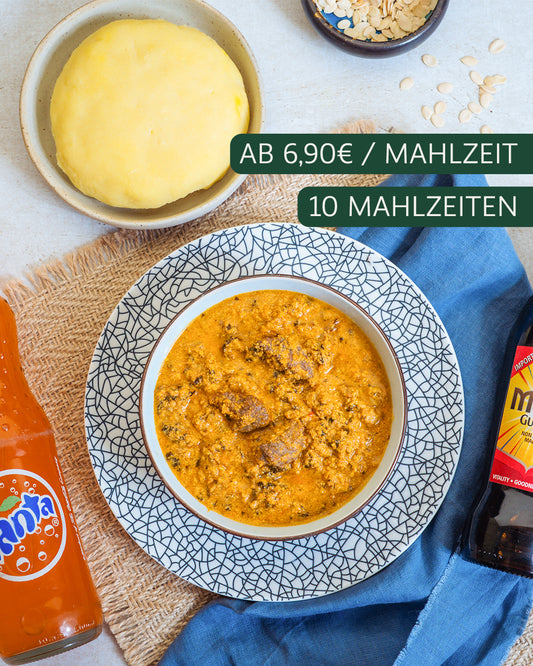 Fufu with Egusi Soup (10 Portionen)