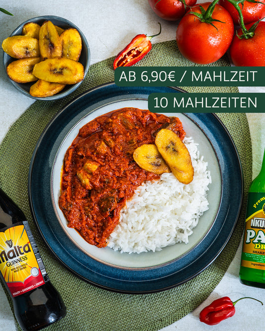 White Rice with nigerian Stew (10 Portionen)