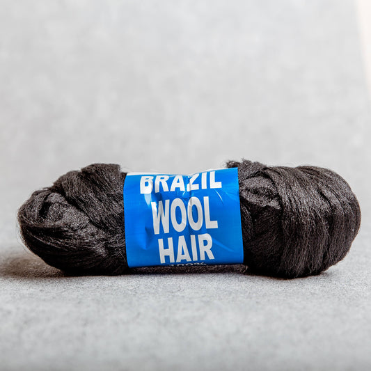 Black Brazilian Wool Hair